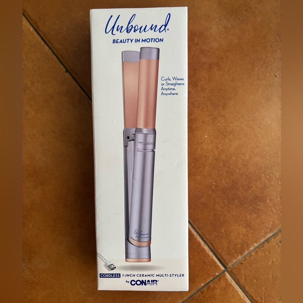 Conair UNBOUND curls waves/straightens anytime anywhere Brand new original box.
